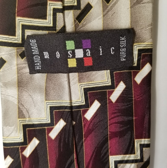 Vintage styled silk necktie - Picture 2 of 5